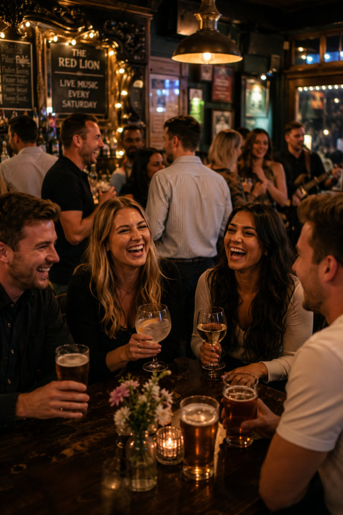 Guests enjoying live entertainment in a pub venue